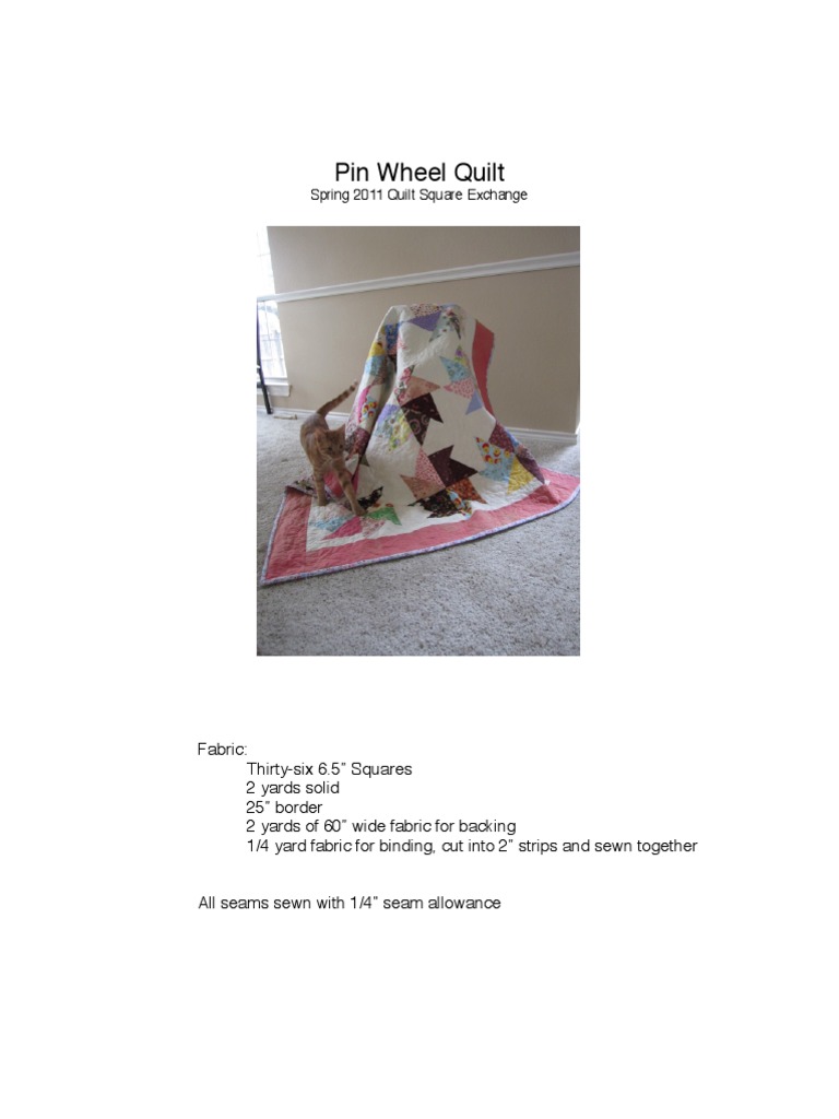 Pin Wheel Quilt: Spring 2011 Quilt Square Exchange | PDF