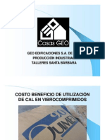 Costo Beneficio Cal Vibros-Bloques en Mexico - Grupo GEO