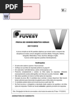 FUVEST 2013 Prova V