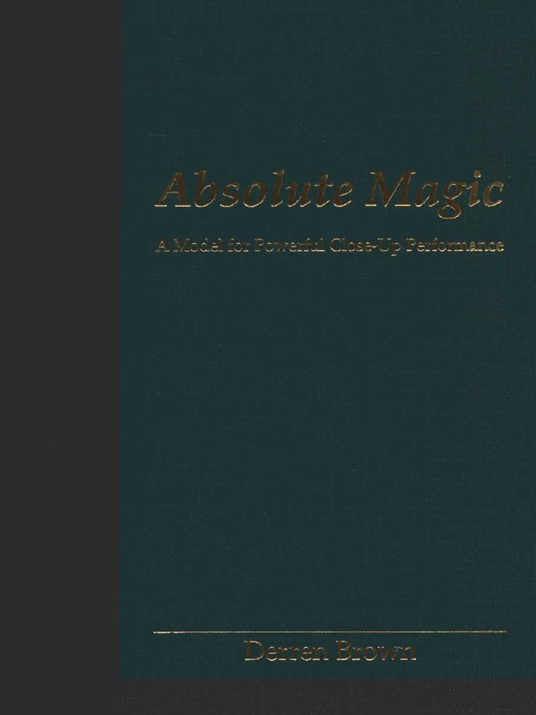 (Derren Brown) Absolute Magic | PDF