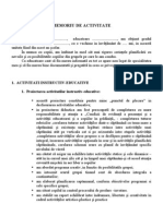 Raport de Autoevaluare Model