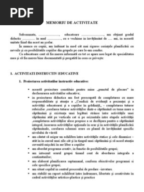 Raport De Autoevaluare Model