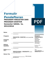 Formulir Pendaftaran ITS 2013