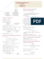 Elementary Eonometrics Formulas