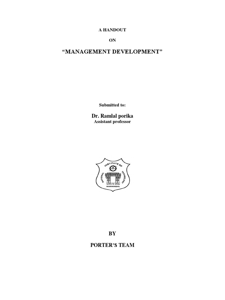 Management Development Framework Guide | PDF