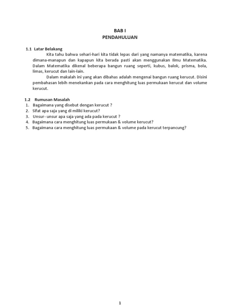 Makalah Kerucut Kel 5