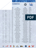 IPL 2013 Schedule