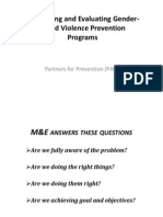 12. Monitoring and Evaluating Gender-based Violence Prevention Framework