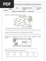 ATIVIDADES DE MATEMÁTICA 1 BIMESTRE 2013