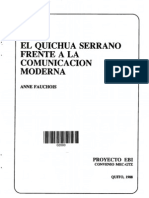 El Quichua Serrano Frente A La Comunicacion Moderna