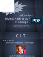 E-Leaders: Digital Natives As Agents of Change: Twitter Account: Twitter Back Channel