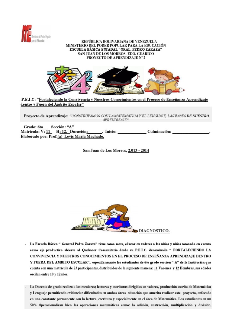 Proyectos de Aprendizaje para 6to Grado | PDF | Aprendizaje | Conocimiento