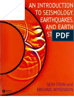An Introduction To Seismology, Earthquakes, and Earth Structure - Stein and Wysession - Blackwell - 2003
