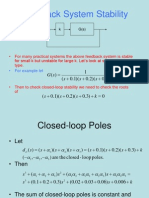 Feedback System Stability: S S S S G