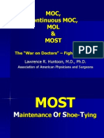 MOC, Continuous MOC, MOL & now MOST - Maintenance Of Shoe-Tying