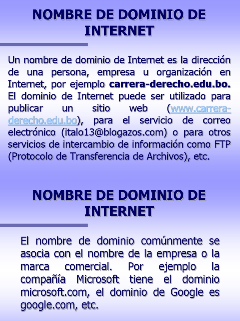 Guía Completa sobre Nombres de Dominio | PDF | Protocolos de internet ...