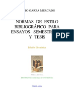 19994274 Garza Mercado Dario Normas de Estilo Bibliografico Para Ensayos Semestrales y Tesis 1995