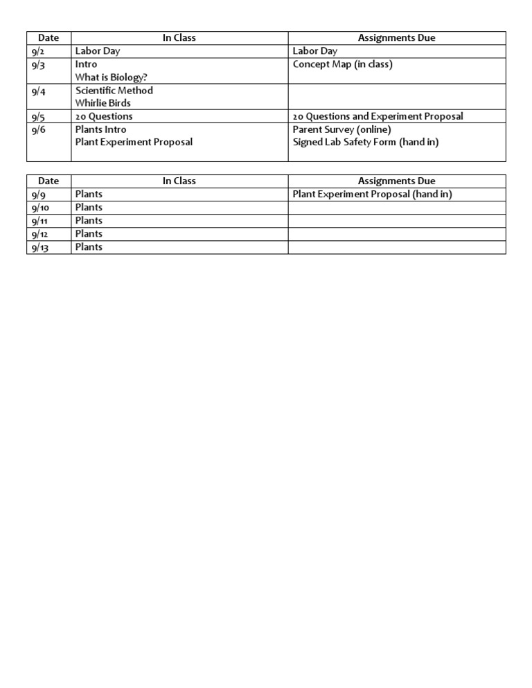 Fake Schedule | PDF