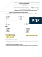 Examen Potenciación, Radicación y Logaritmación