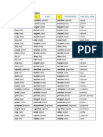 Lista de Verbos Regulares e Irregulares