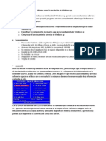 Informe Sobre La Instalación de Windows XP