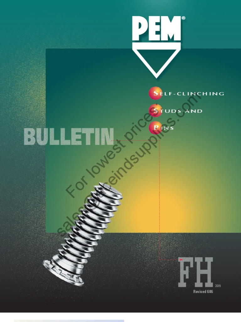 PEM Self Clinching Studs PDF Logam Lembaran Mur (Perangkat Keras)