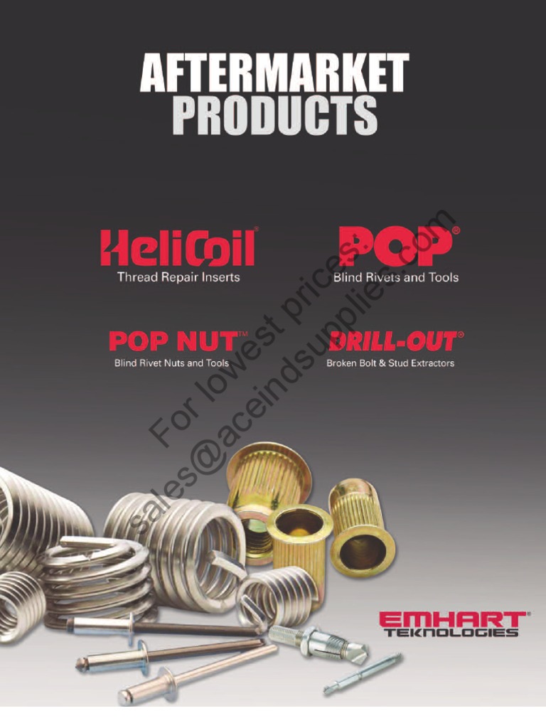 HeliCoil Aftermarket Catalogue 2 | Download Free PDF | Rivet | Screw