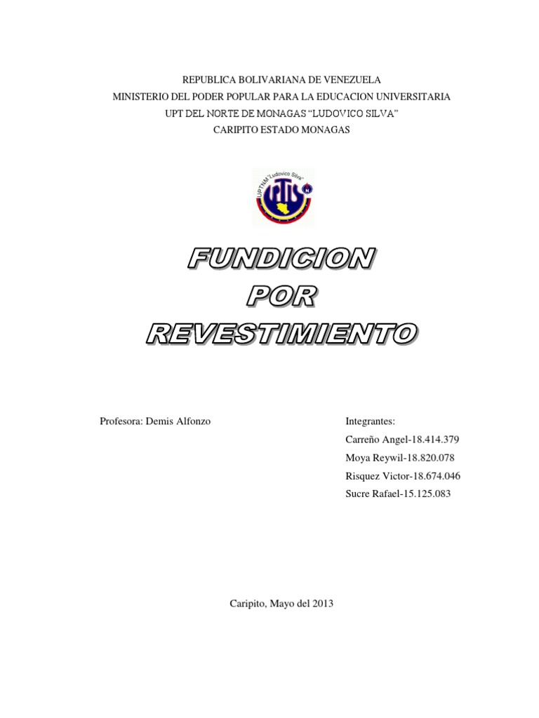 Fundicion Por Revestimiento