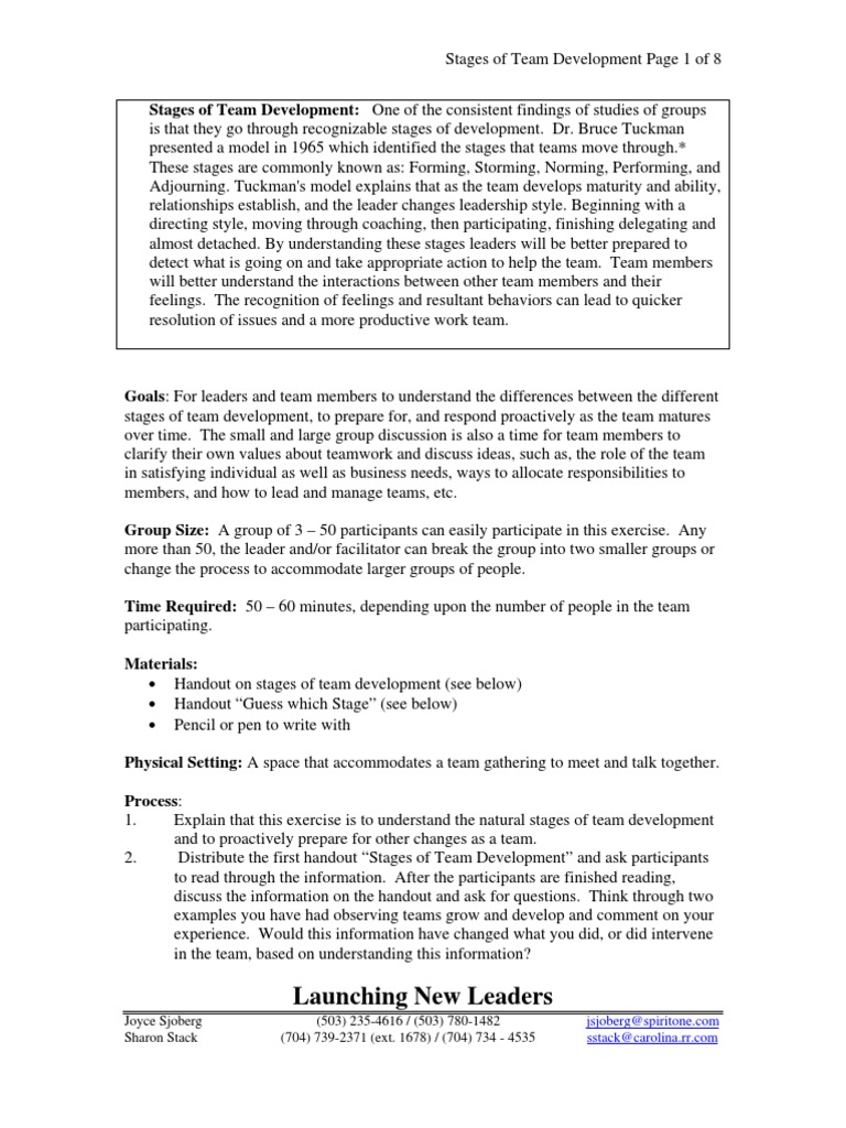 Stages of Team Development Explained | PDF | Facilitator | Leadership