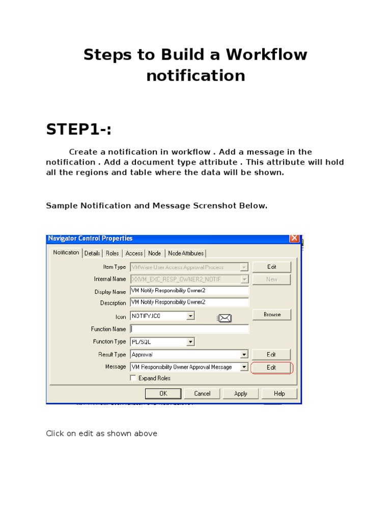 Steps To Build A Workflow Notification | PDF | Databases | Computer Data