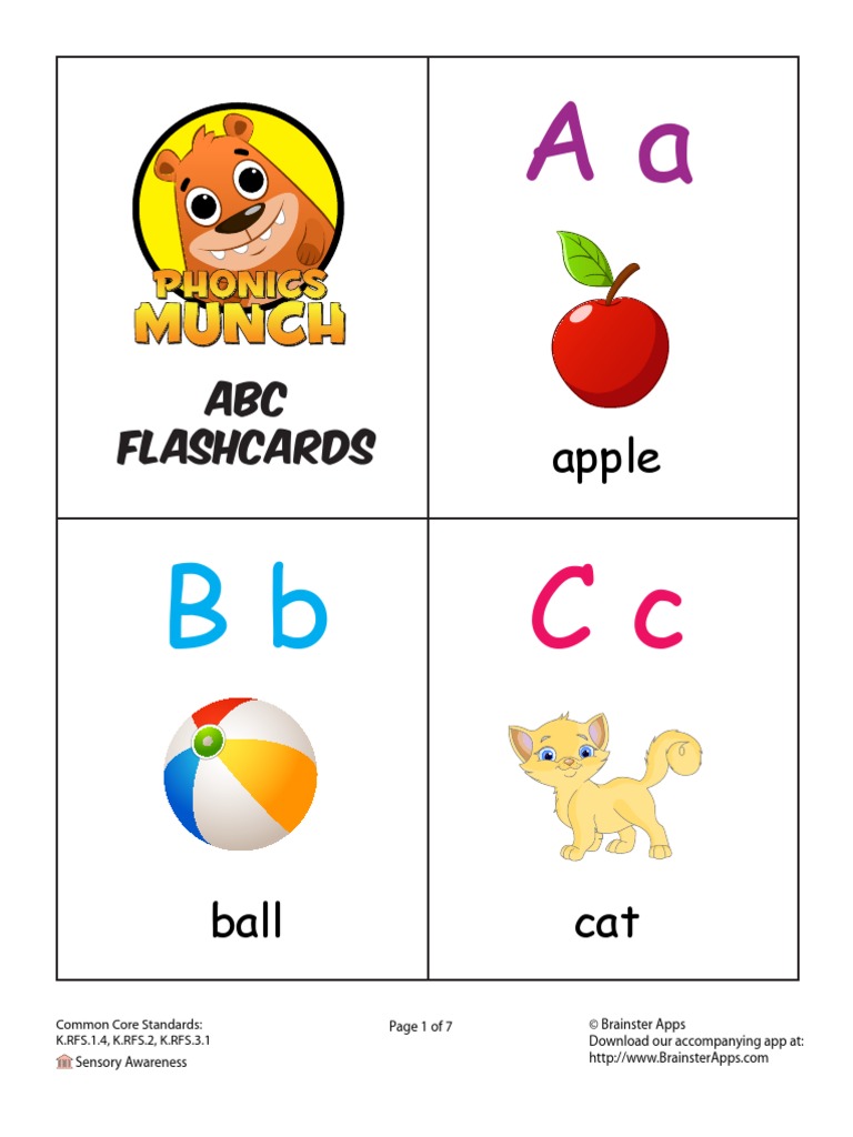 abc alphabet flashcards