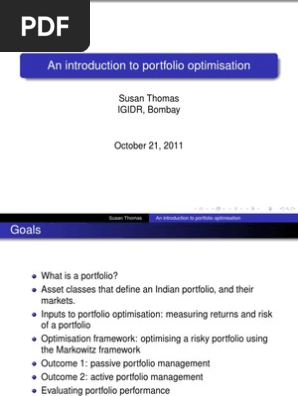 An introduction to portfolio optimization
