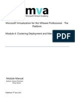 Microsoft Virtualization for the VMware Professional - The Platform - Clustering Deployment Student Manual