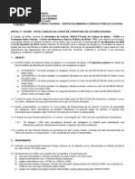 Edital Apoio a  edição de livros de autores baianos