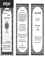 Undangan Tahlil ( 1 lembar isi 2 )