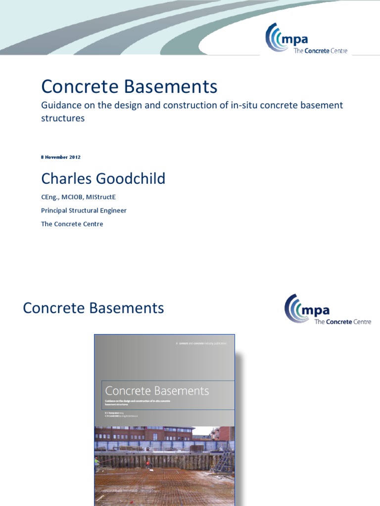 Concrete Basement Design Guidance | PDF | Strength Of Materials | Deep ...