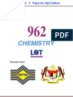 962 Chemistry (PPU - STPM) Semester 3 Topics-Syllabus