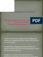 Peranan Ke Arah Pembangunan Lestari