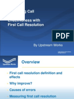 Increasing Call Center Effectiveness With First Call Resolution