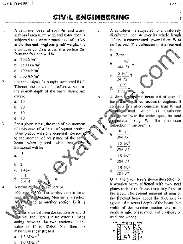 Civil Engineering Objective Questions Part 1 | PDF | Nature