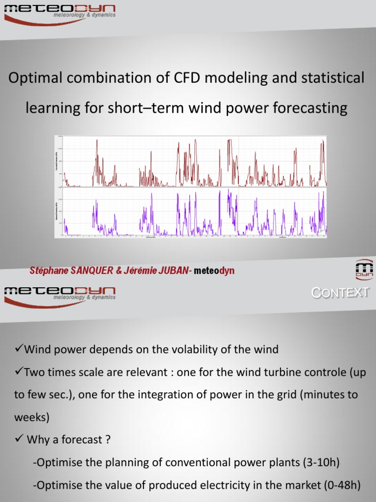 CFD & ANN for Wind Power Forecasting | PDF | Numerical Weather ...