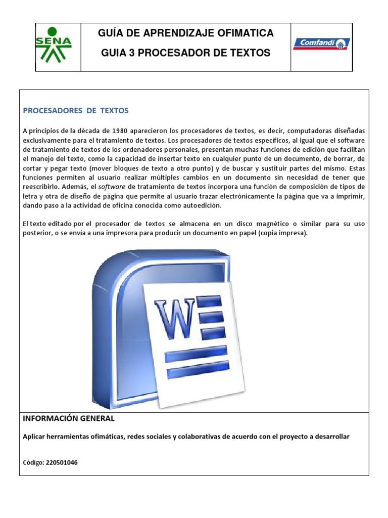 Guía de Aprendizaje en Word | PDF | Tabla (base de datos) | Microsoft Word