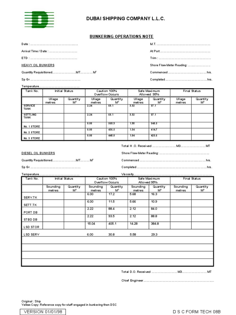 Bunkering Operations 08B | PDF | Technology & Engineering