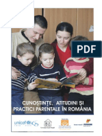 Cunostinte Atitudini Si Practici Parentale in Romania