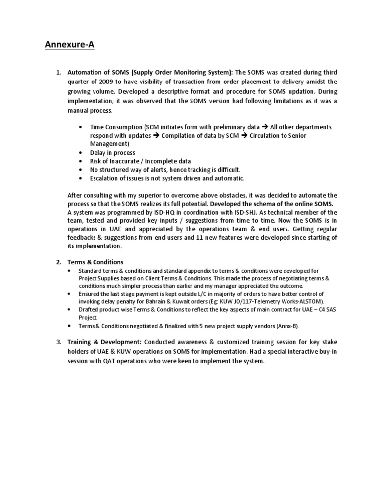 Sample Self Performance Review
