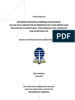 Download Makalah Tentang Reformasi Birokrasi Pemerintahan Daerah by Deni Cakra SN144161066 doc pdf