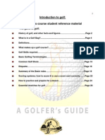 New Golfers Program-Student Manual