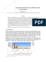 Economic Analysis of Solar Photovoltaic Based on Life Cycle Costing