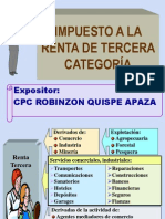 Rentas de Tercera Categoria Mineria Comision