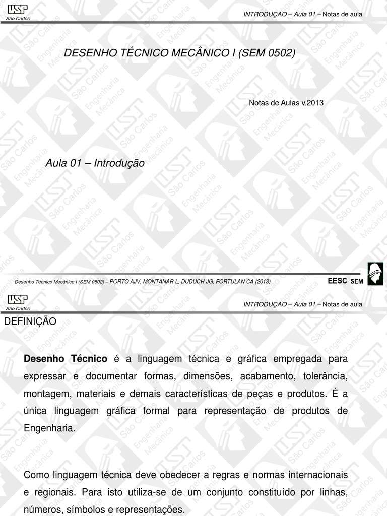 Apostila de Desenho Tecnico - Introdução Aula 1 | PDF